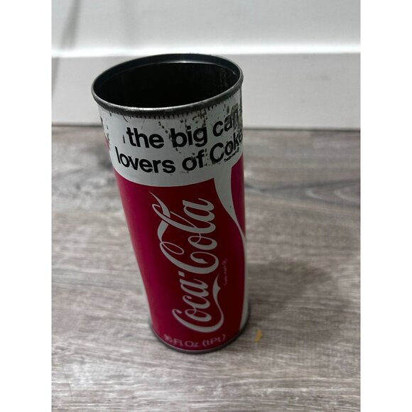 Vintage Coca-Cola 16oz The Big Can For Lovers of Coke Can 1970's Red & White - Picture 3 of 6